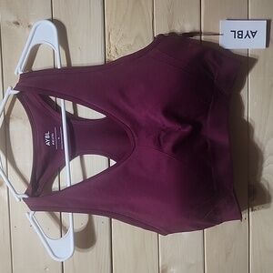 AYBL Sports Bra Size XL NWT Burgandy